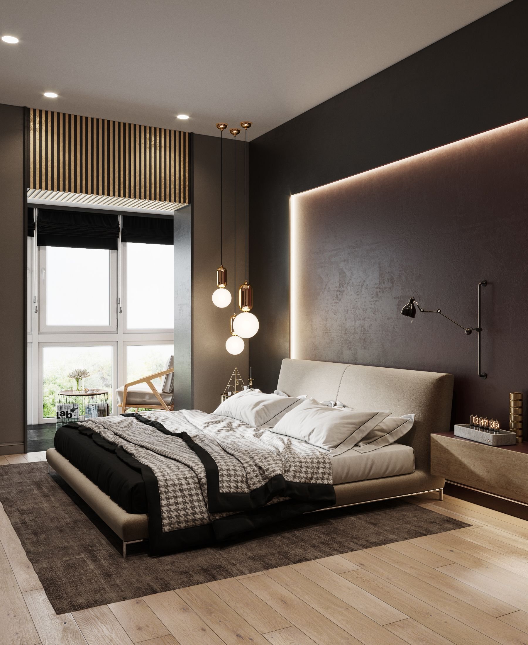 Спальная комната в стиле модерн