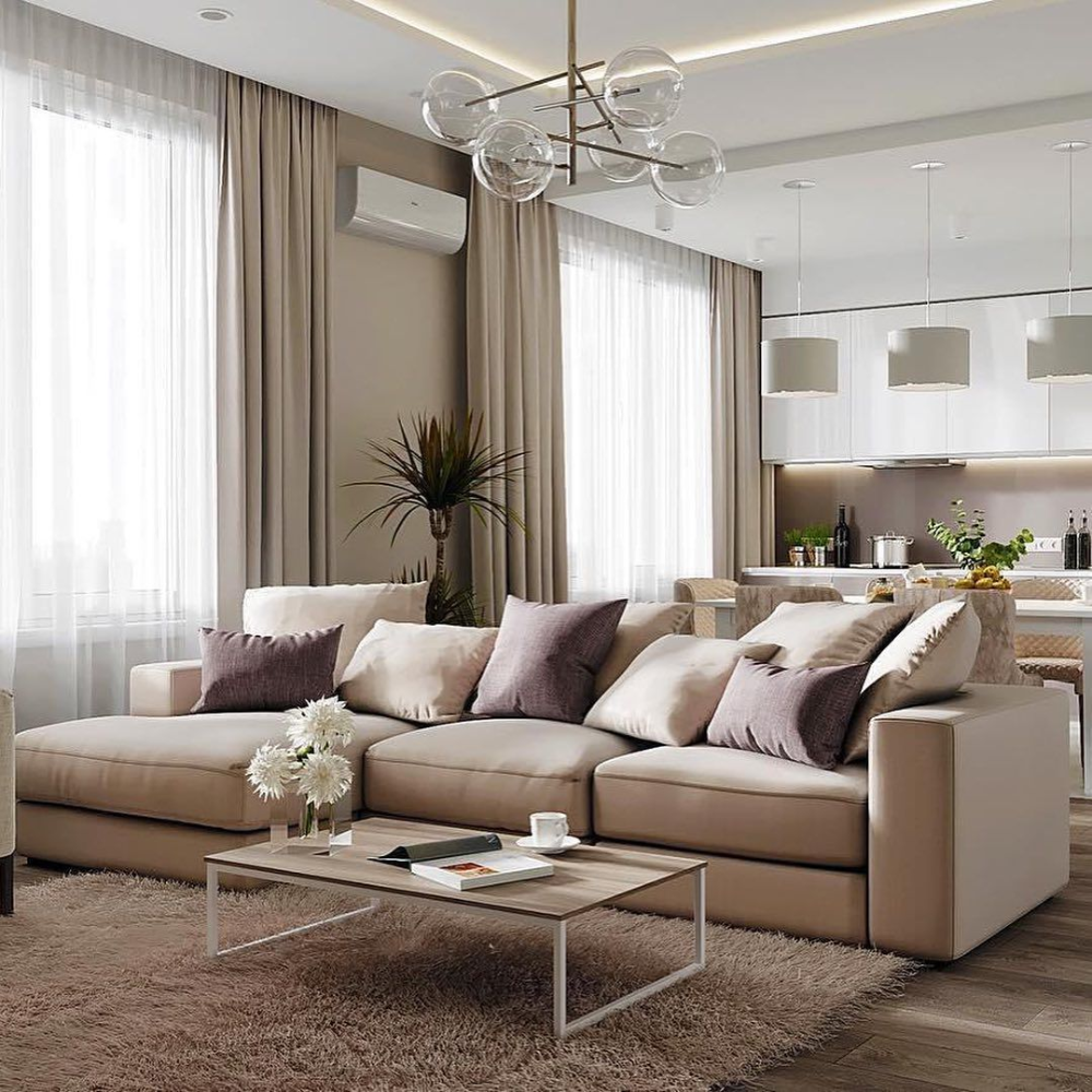 Интерьер гостинной 18кв м