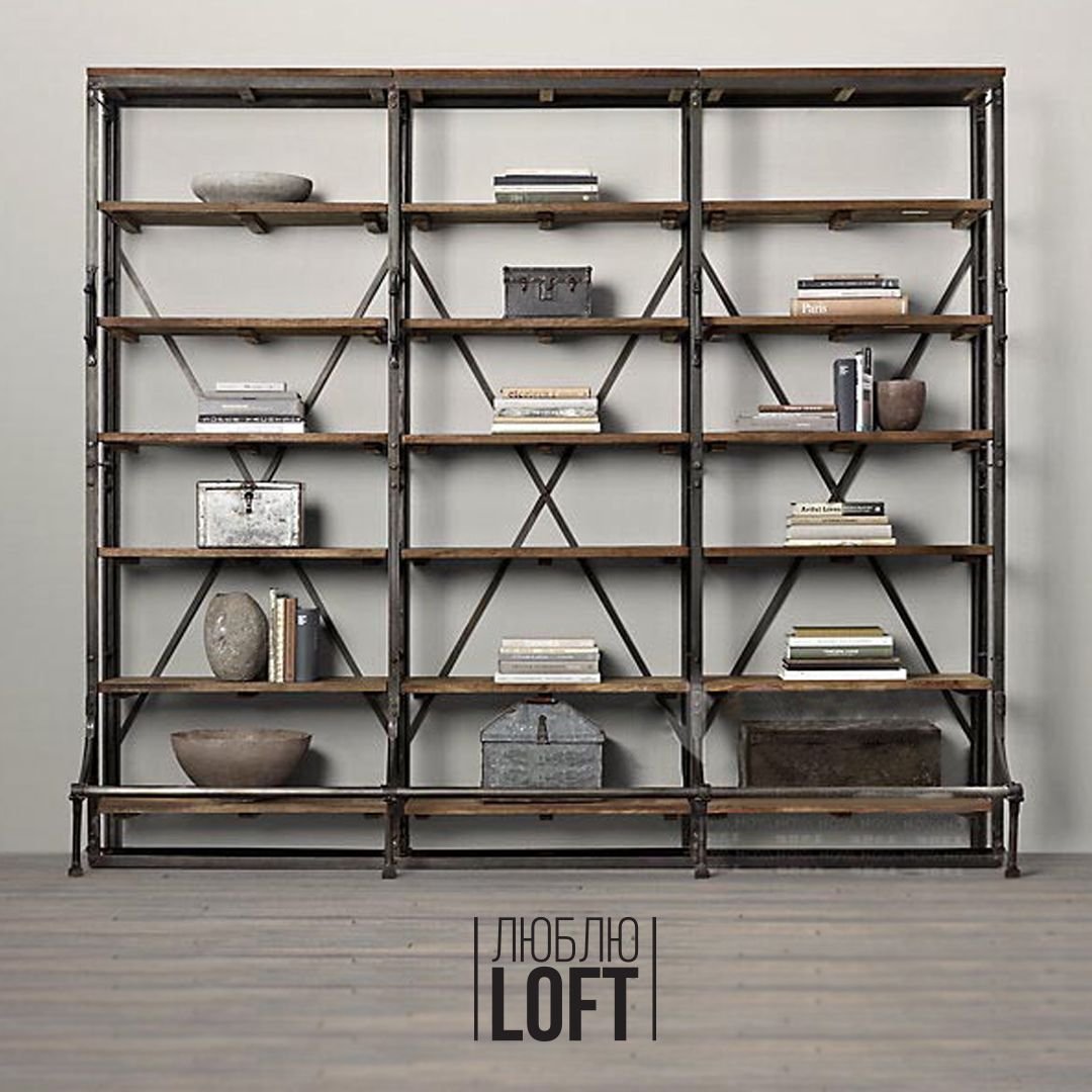 Стеллаж лофт Loft Wood Studio