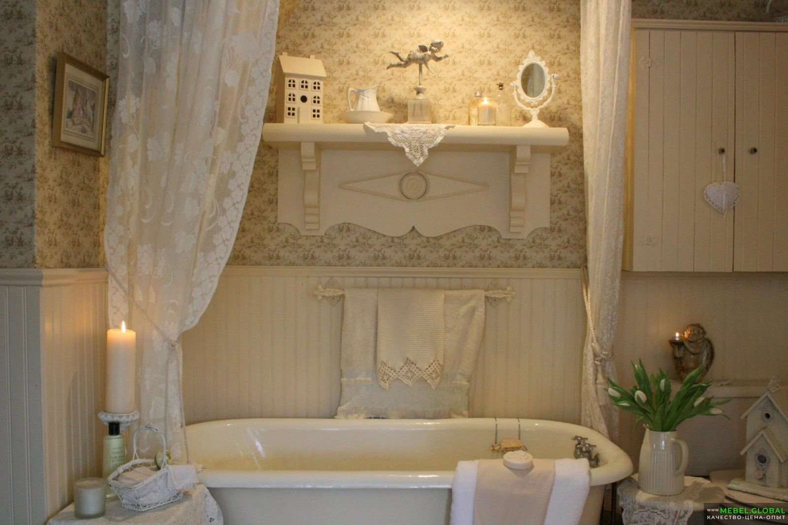 ванная комната в стиле шебби