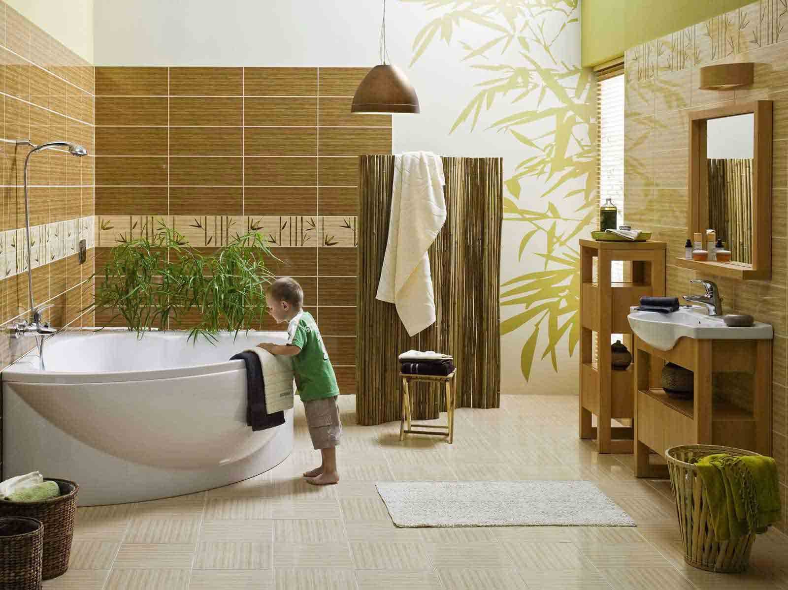 Плитка бамбук для ванной