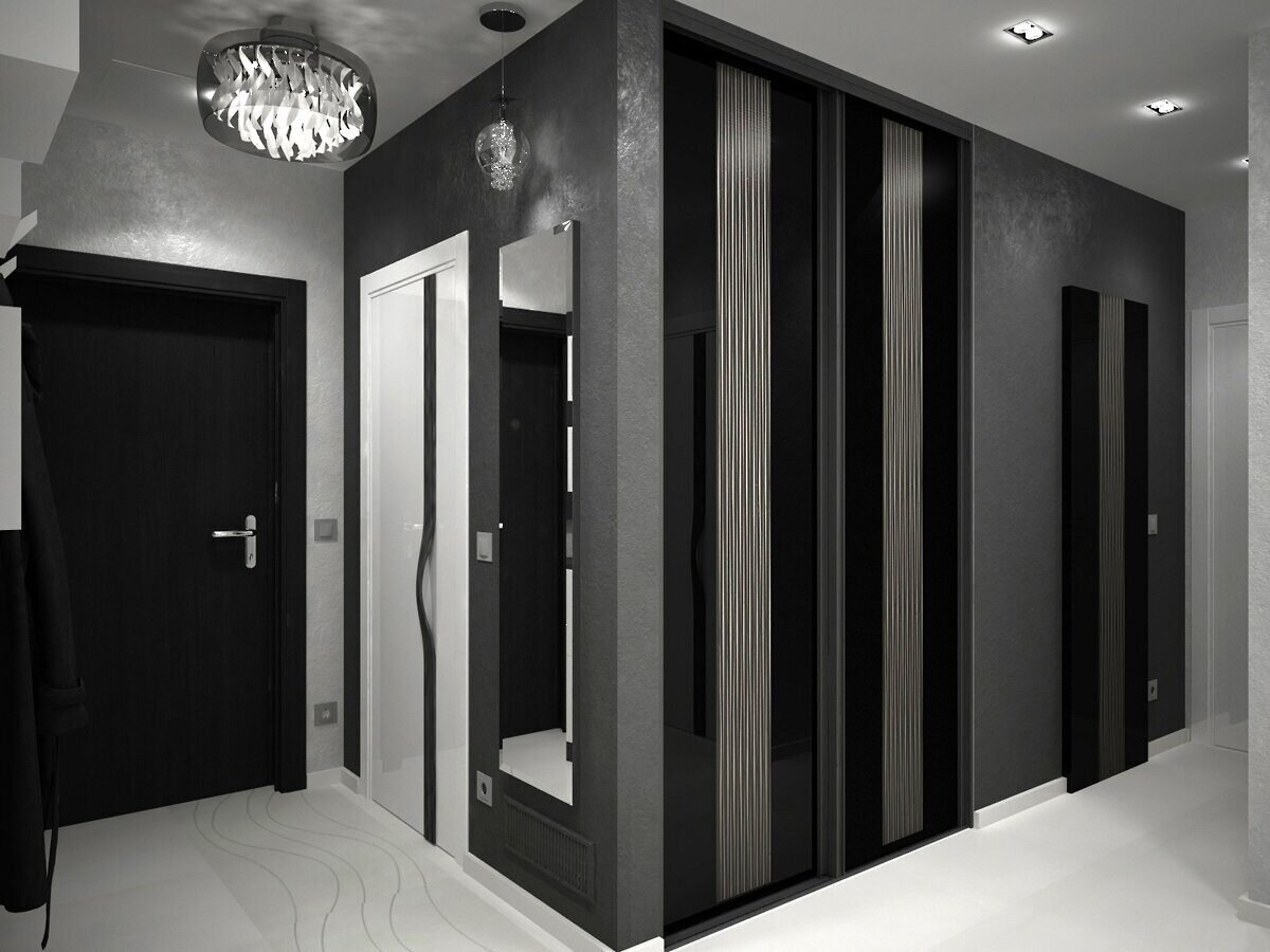 Контрастный декор интерьера черно-белыми обоями: правила сочетания, варианты дизайна с фото