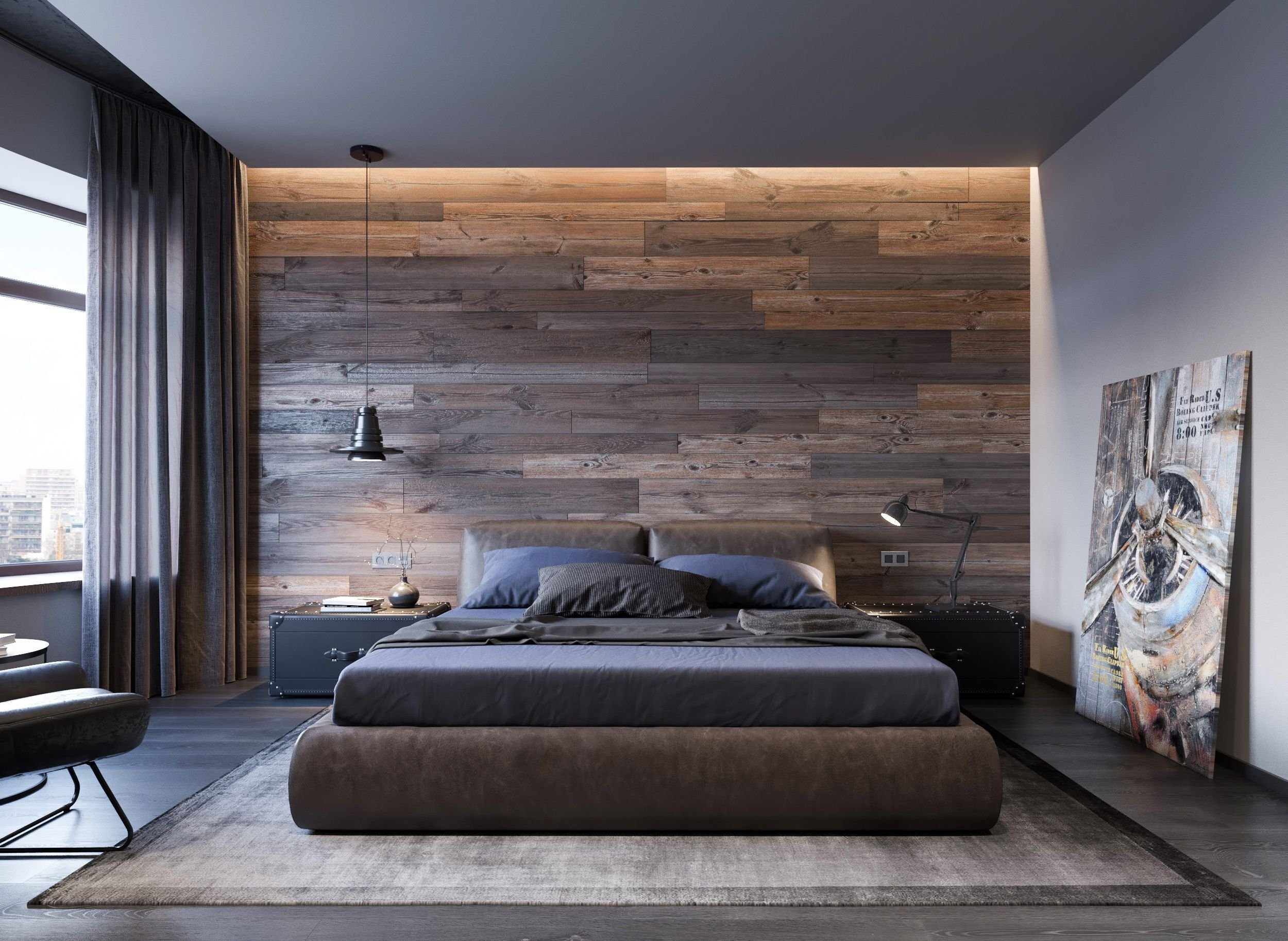 Оформление стены в спальне над кроватью — как украсить стены в спальне у изголовья кровати