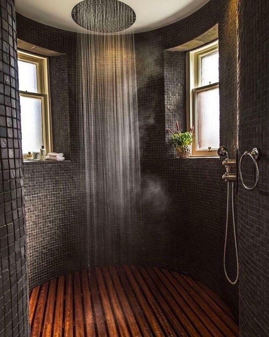 ванна с тропическим душем фото в квартире