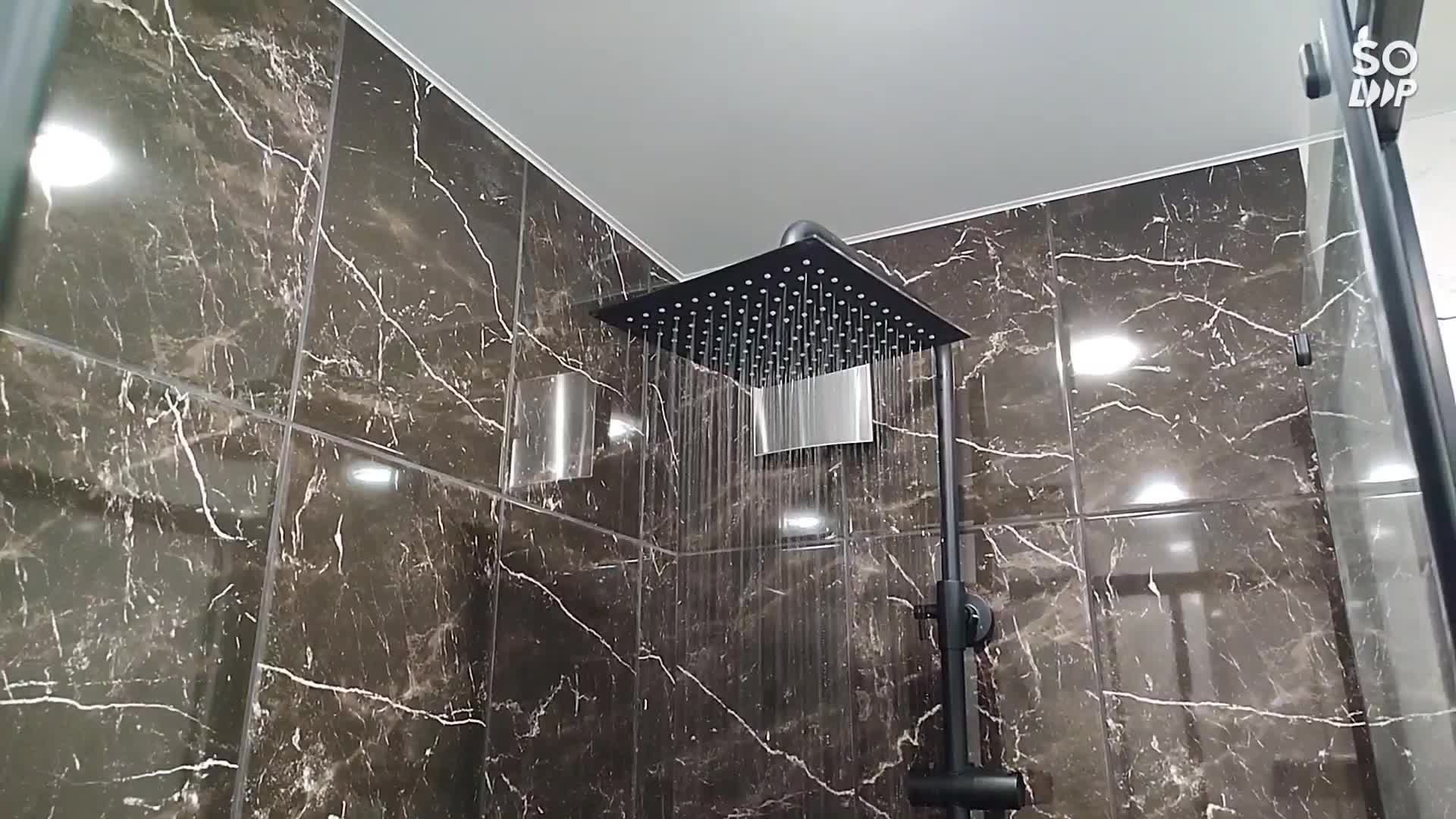 Дизайн ванной комнаты с тропическим душем