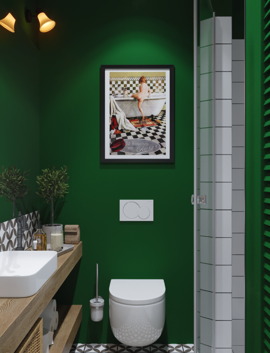 Зеленый туалет дизайн - 77 фото