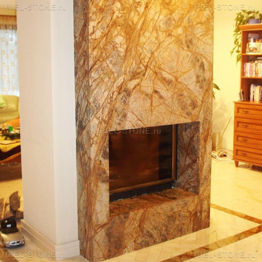 Гибкий мрамор на камине