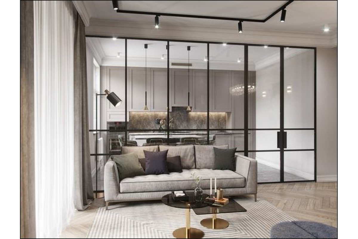 Стеклянные перегородки в стиле лофт