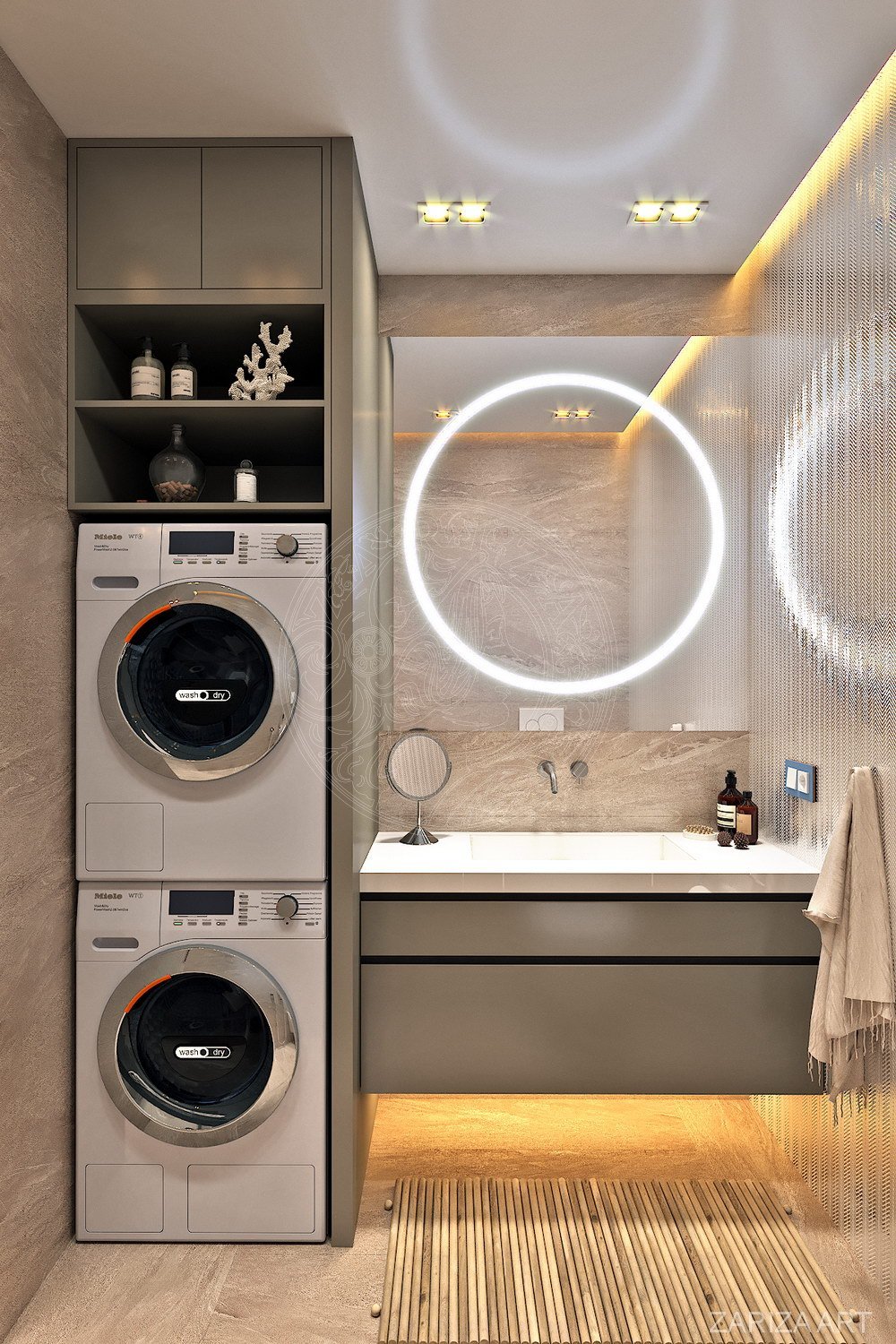 шкаф со стиральной машиной в ванную комнату дизайн
