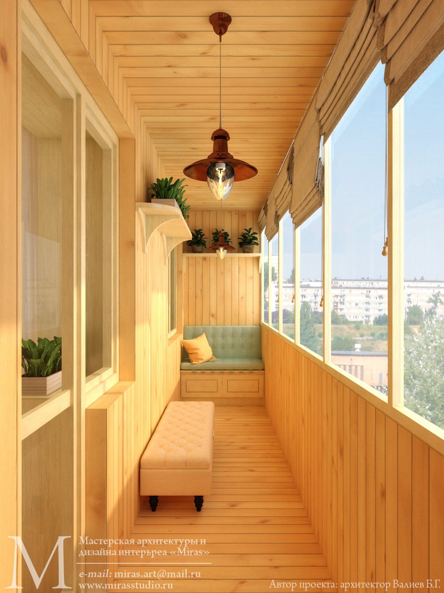 балкон с вагонкой дизайн