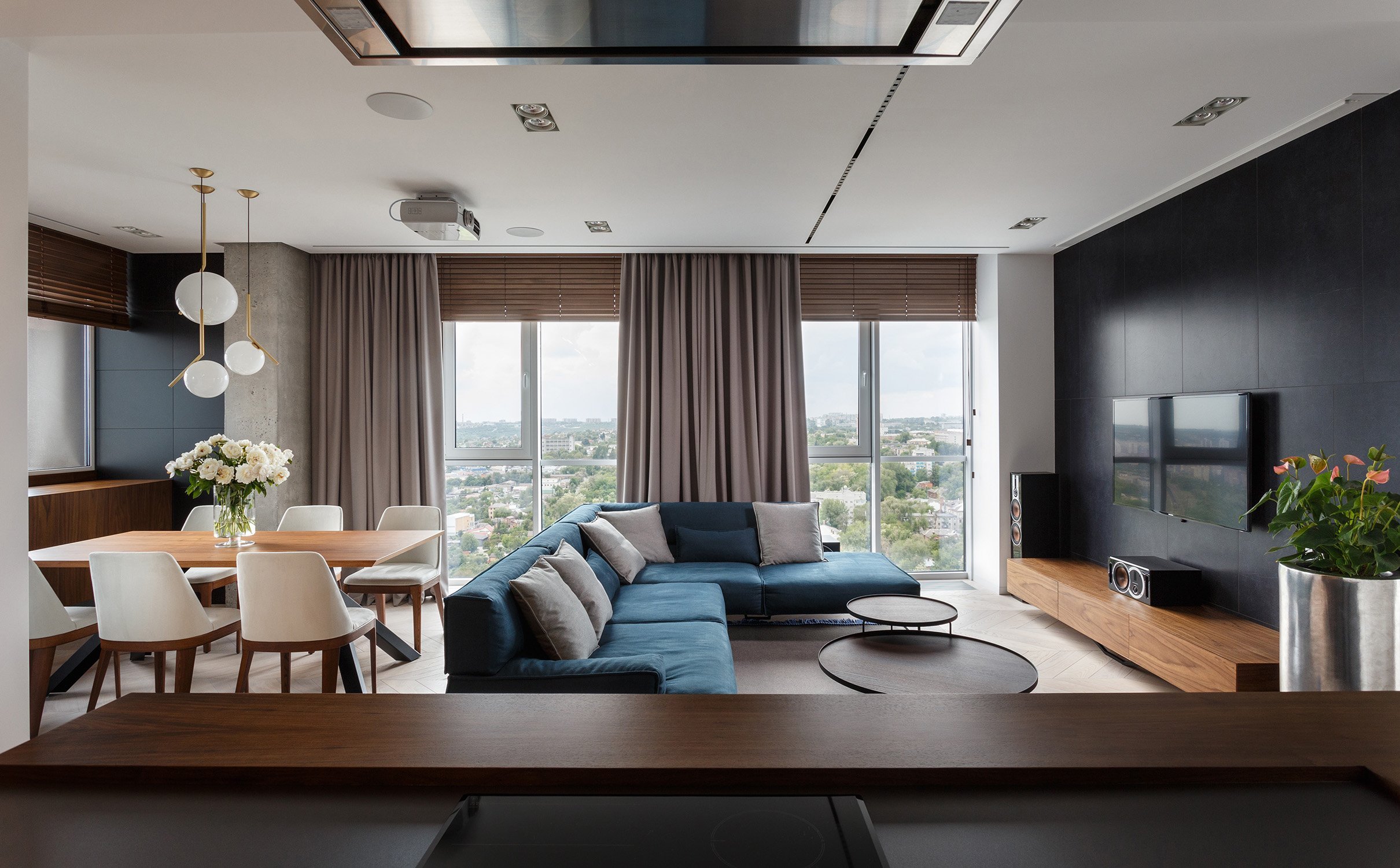 Дизайн гостиной дома с окнами в пол (54 фото) - красивые картинки и HD фото
