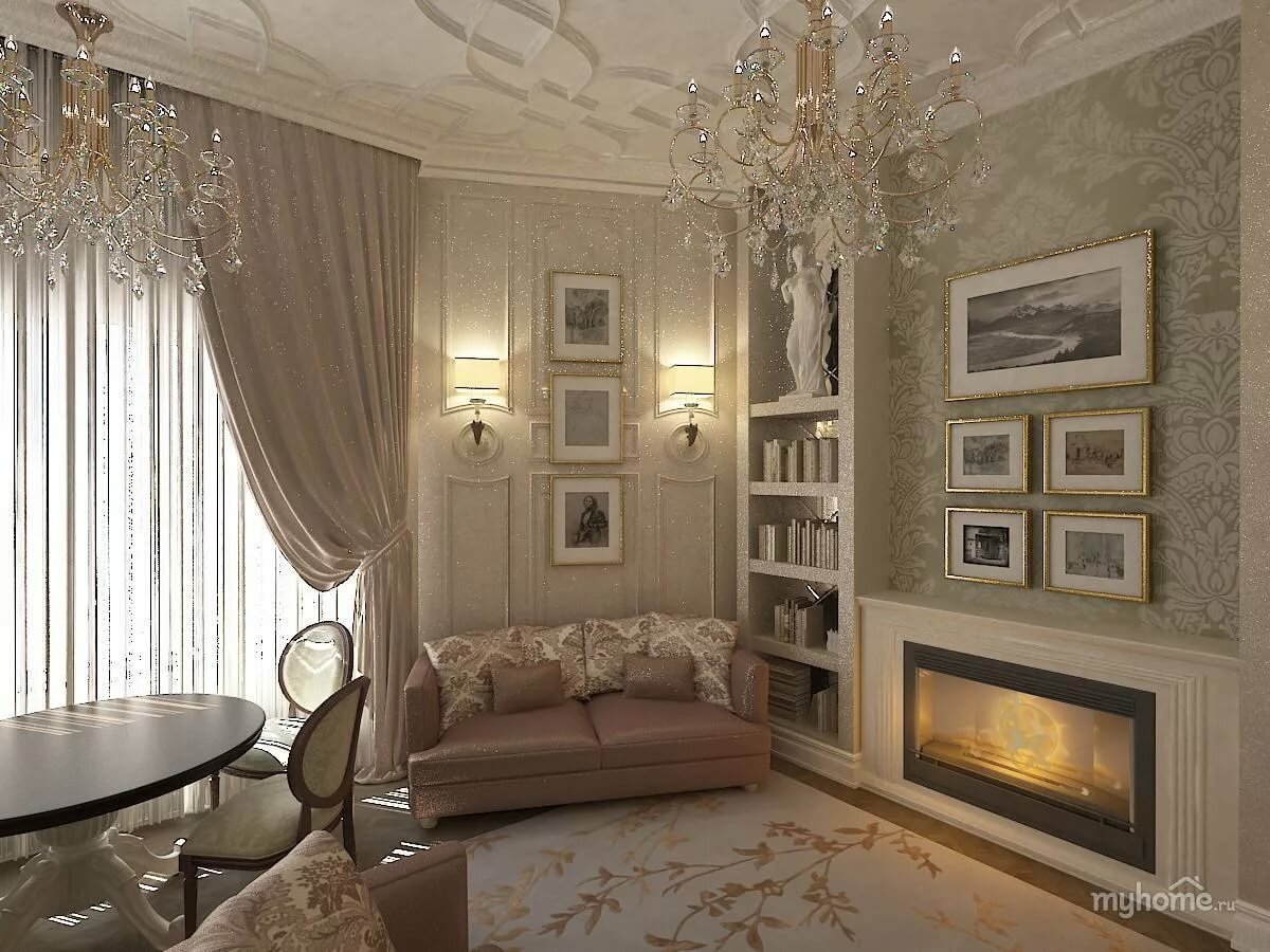 Гостиная Неоклассика 20 кв.м