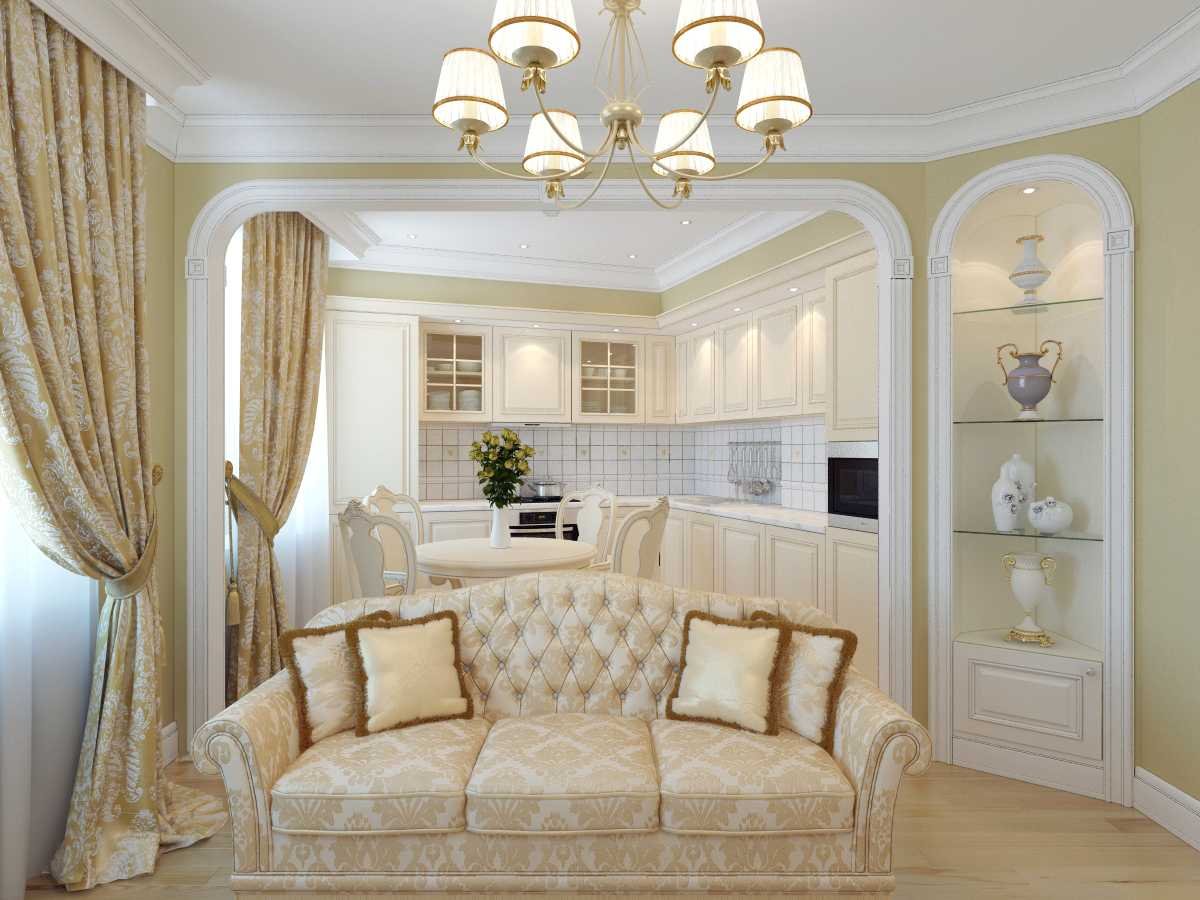 Классический дизайн зала