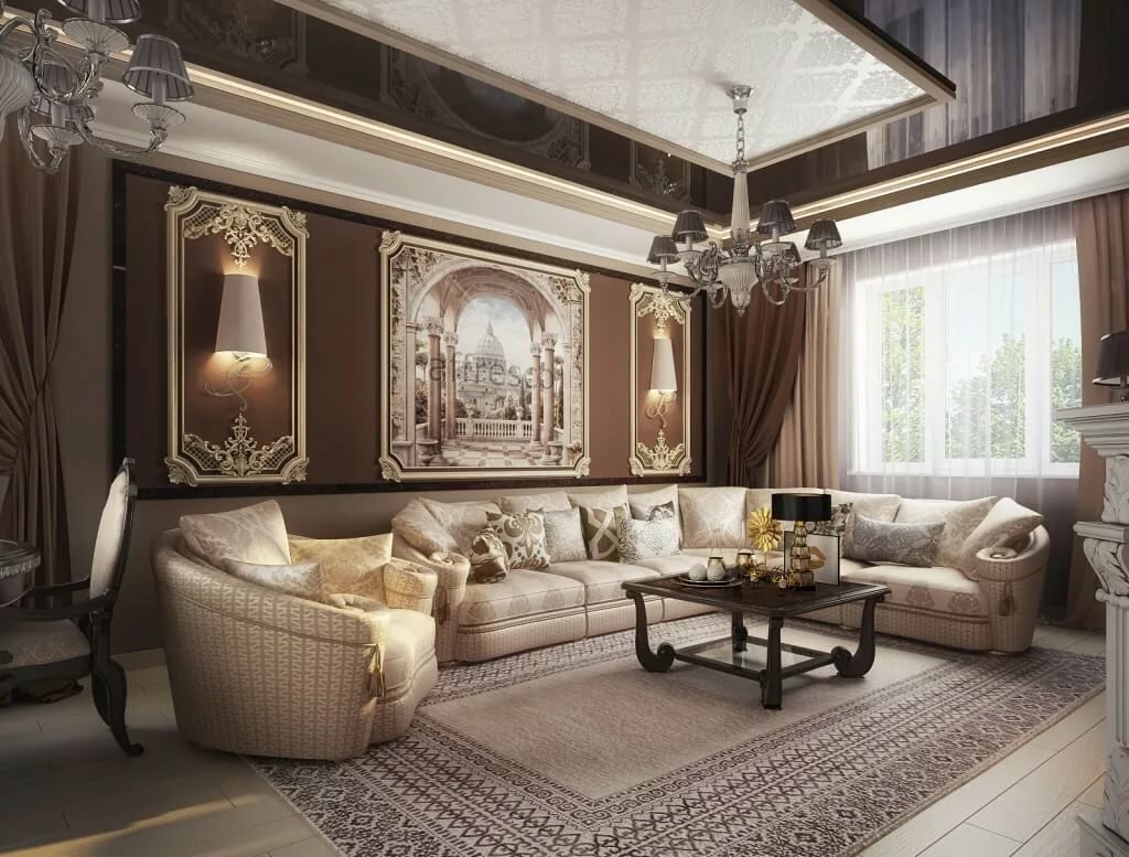 Гостиная в классическом стиле