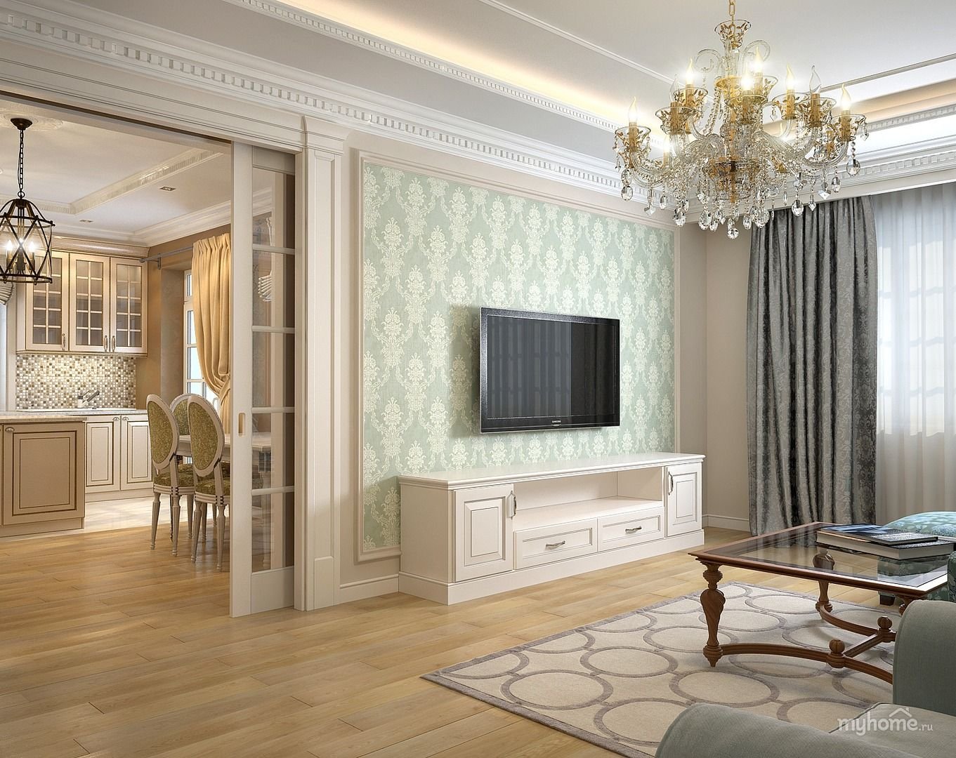 мебель в гостиную в современном классическом стиле