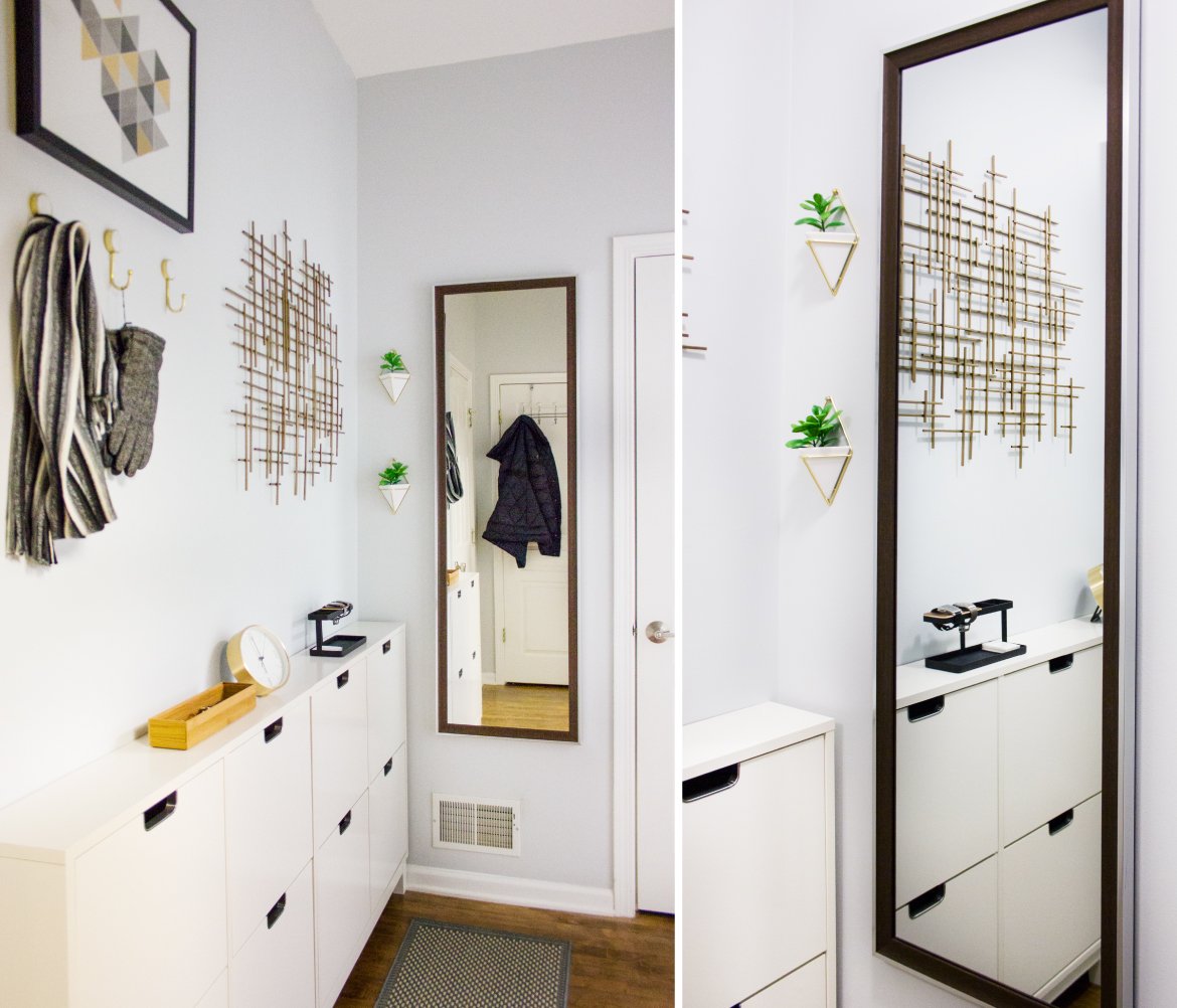 Зеркало во всю стену в коридоре