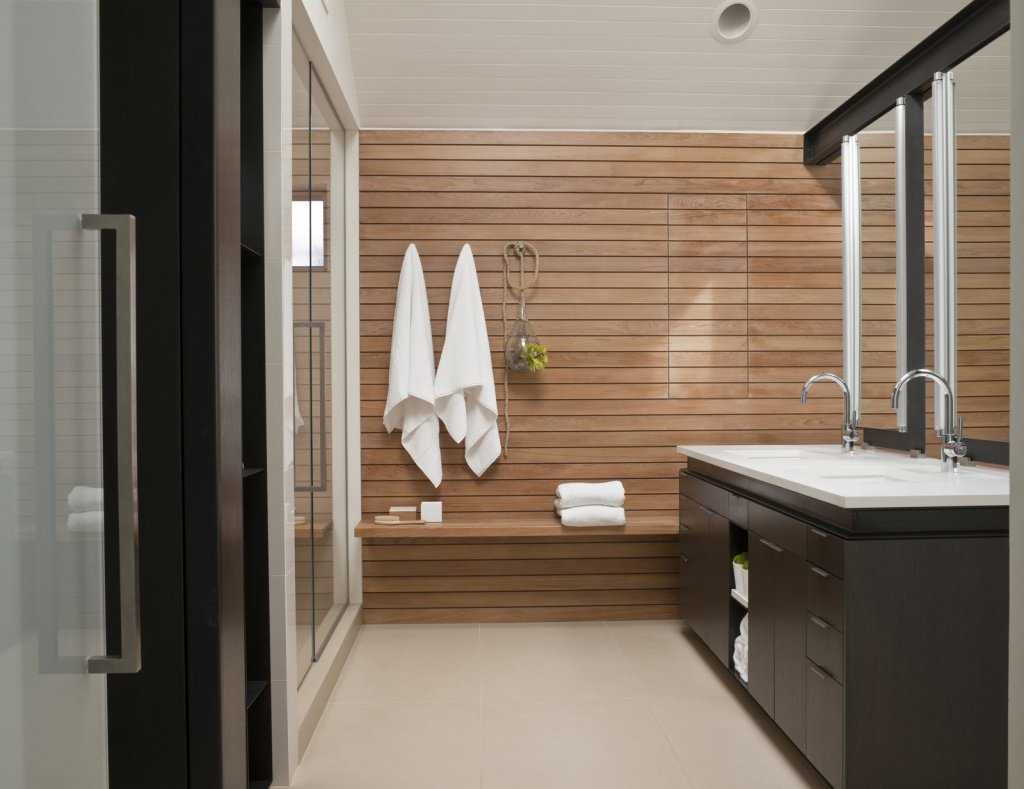 Ванная в стиле спа маленькая