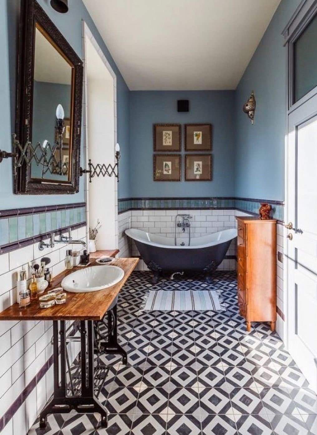 13 красивых идей для ванной комнаты в стиле ретро