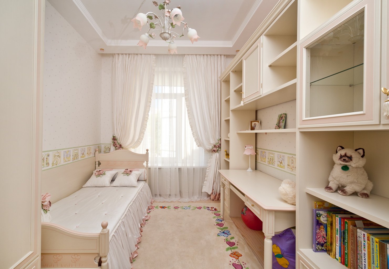 варианты узких детских комнат