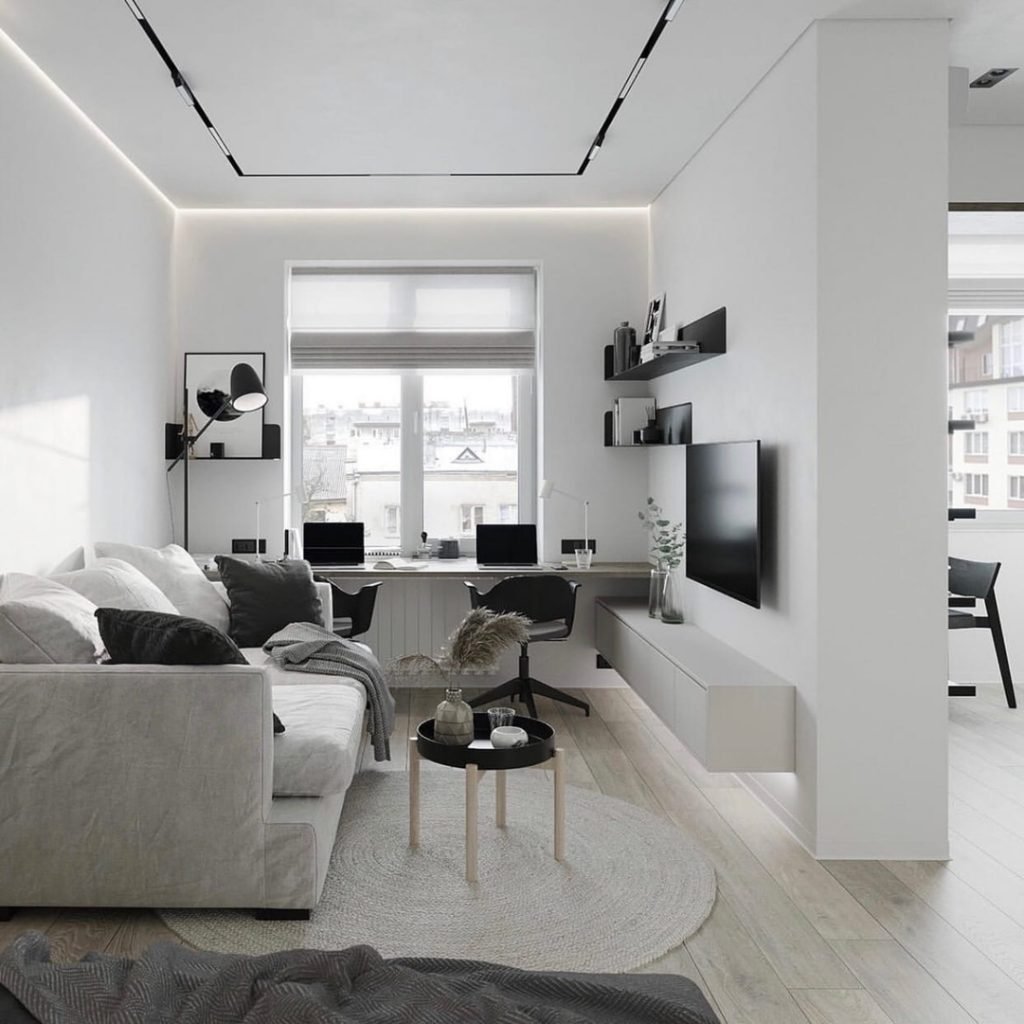 Дизайн-проект однокомнатной квартиры в стиле минимализм