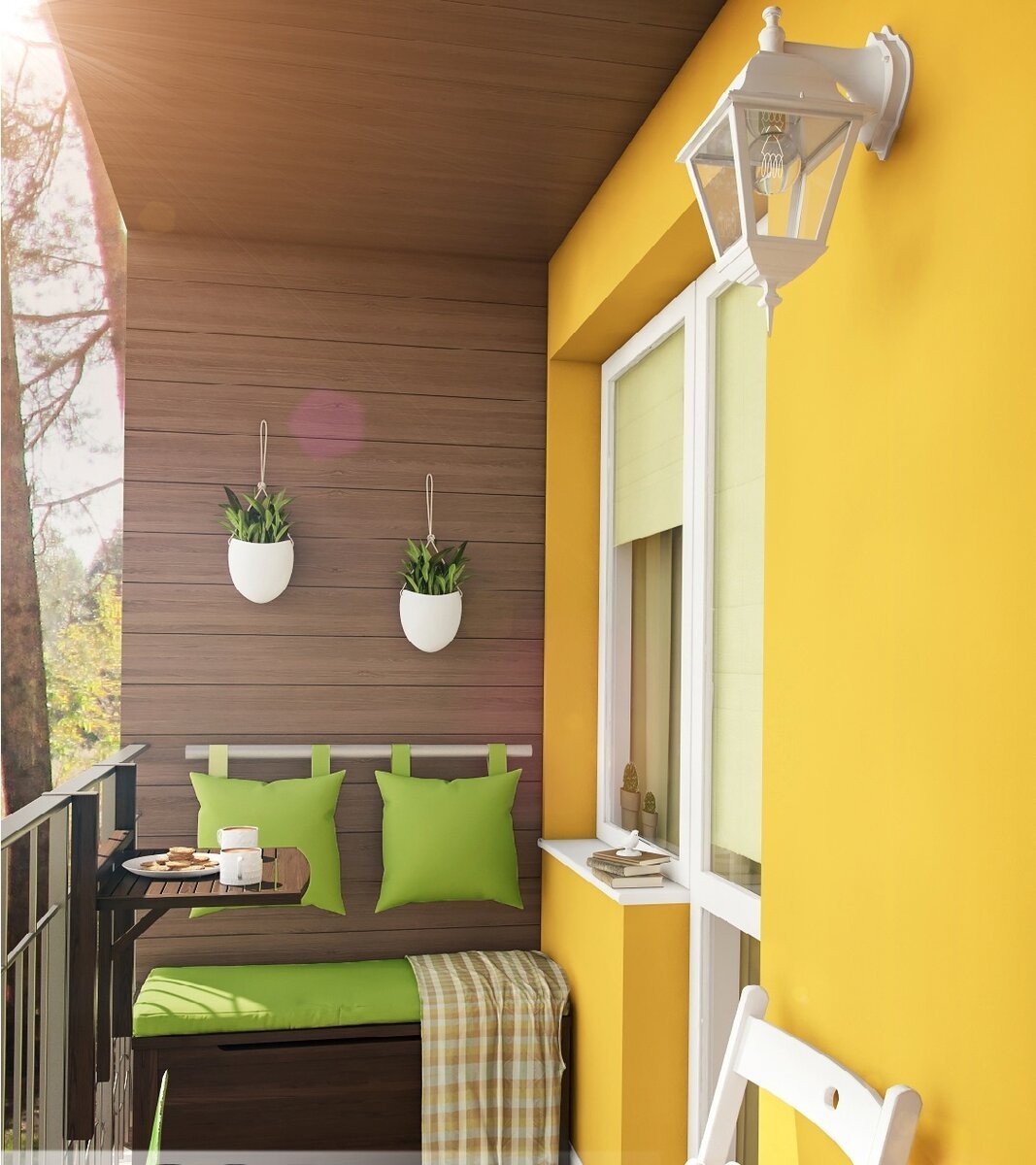 Зеленая стена на балконе