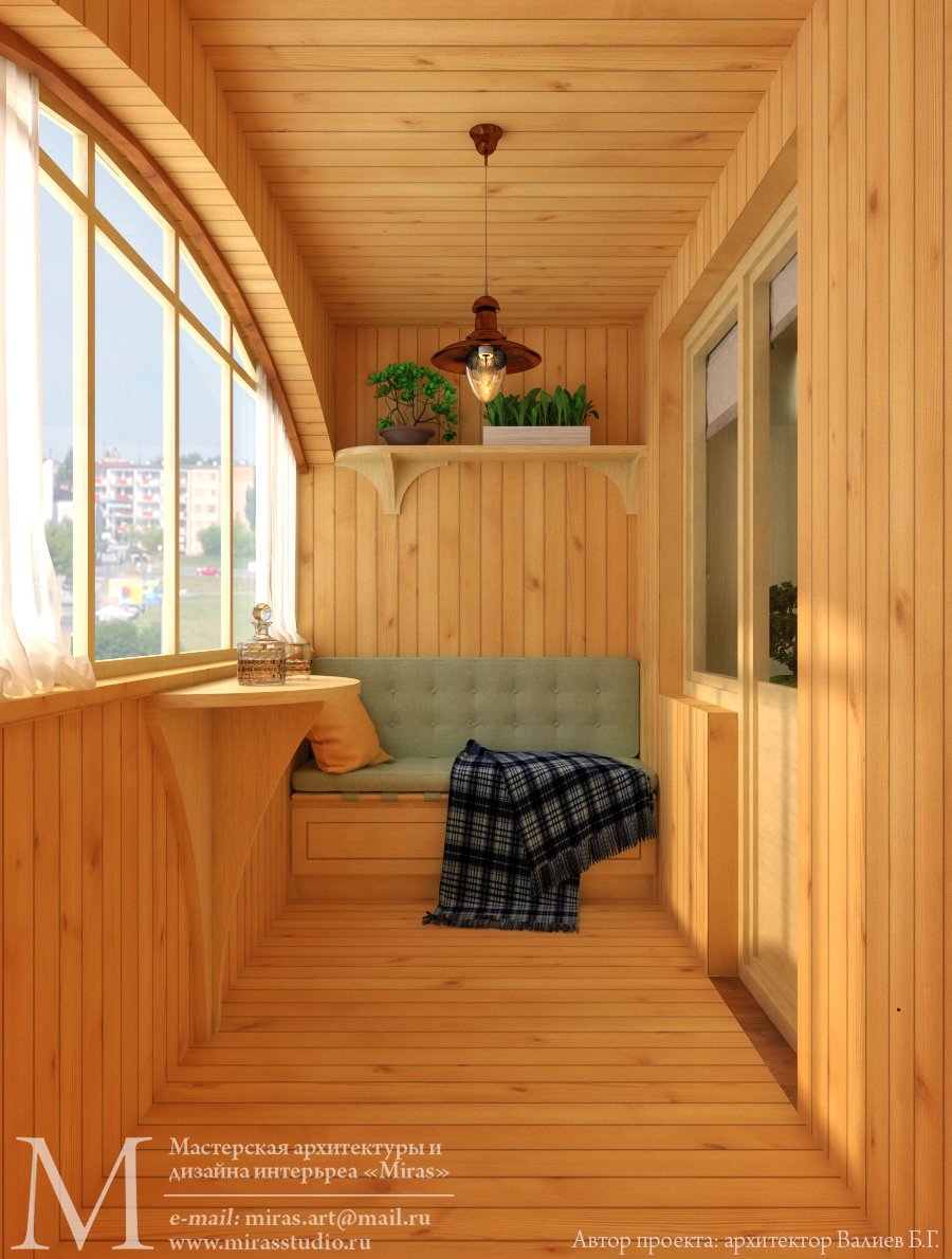 Балкон из евровагонки