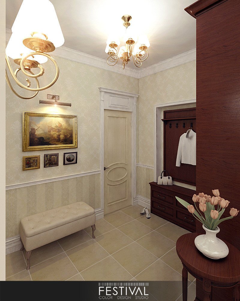Прихожая в стиле сталинский Ампир