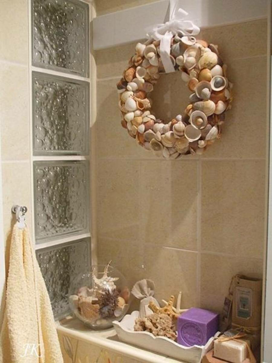 Идея для декорирования ванной комнаты. Вот такой вот декор.