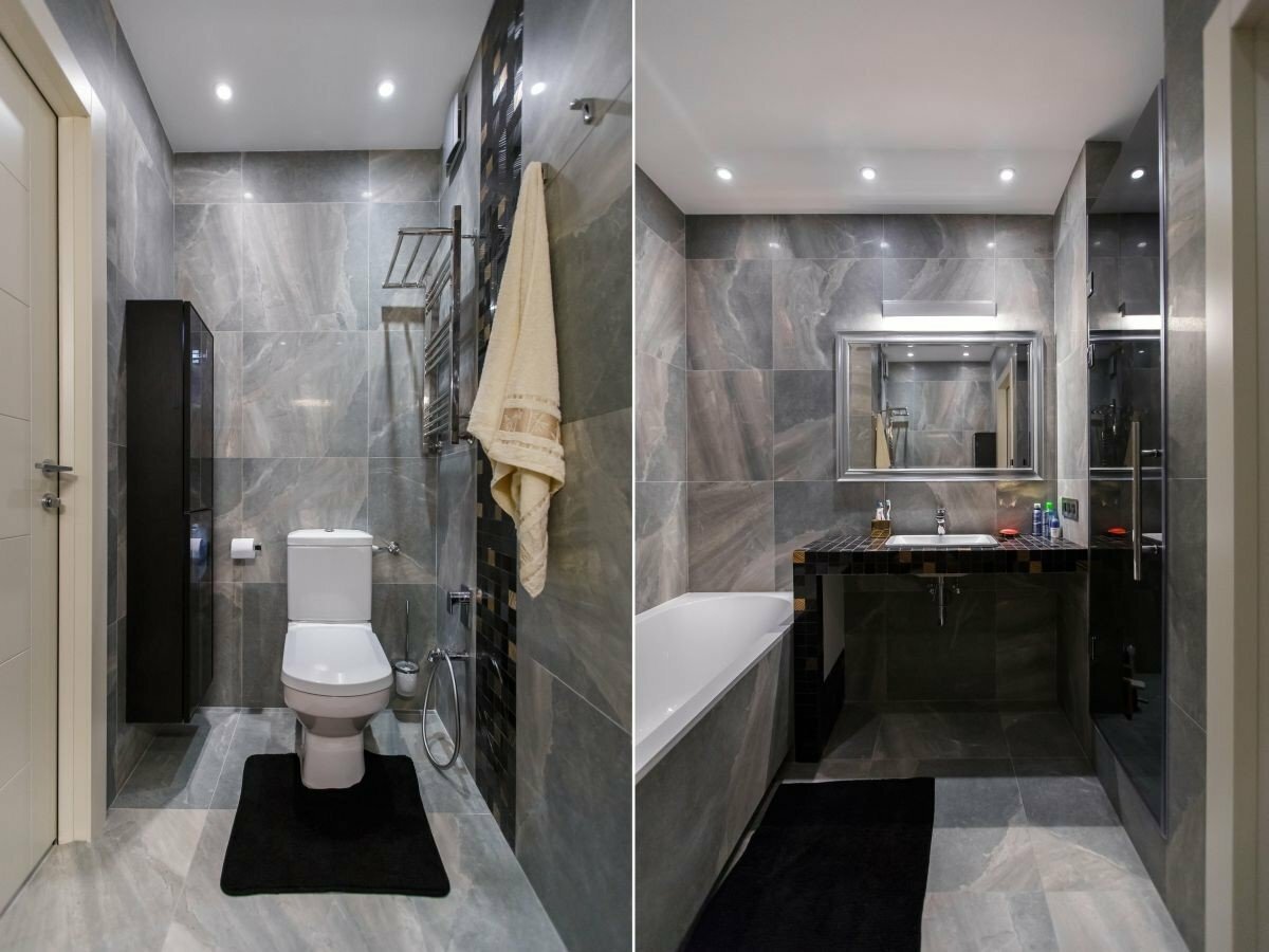 Дизайн ванной комнаты и туалета раздельно