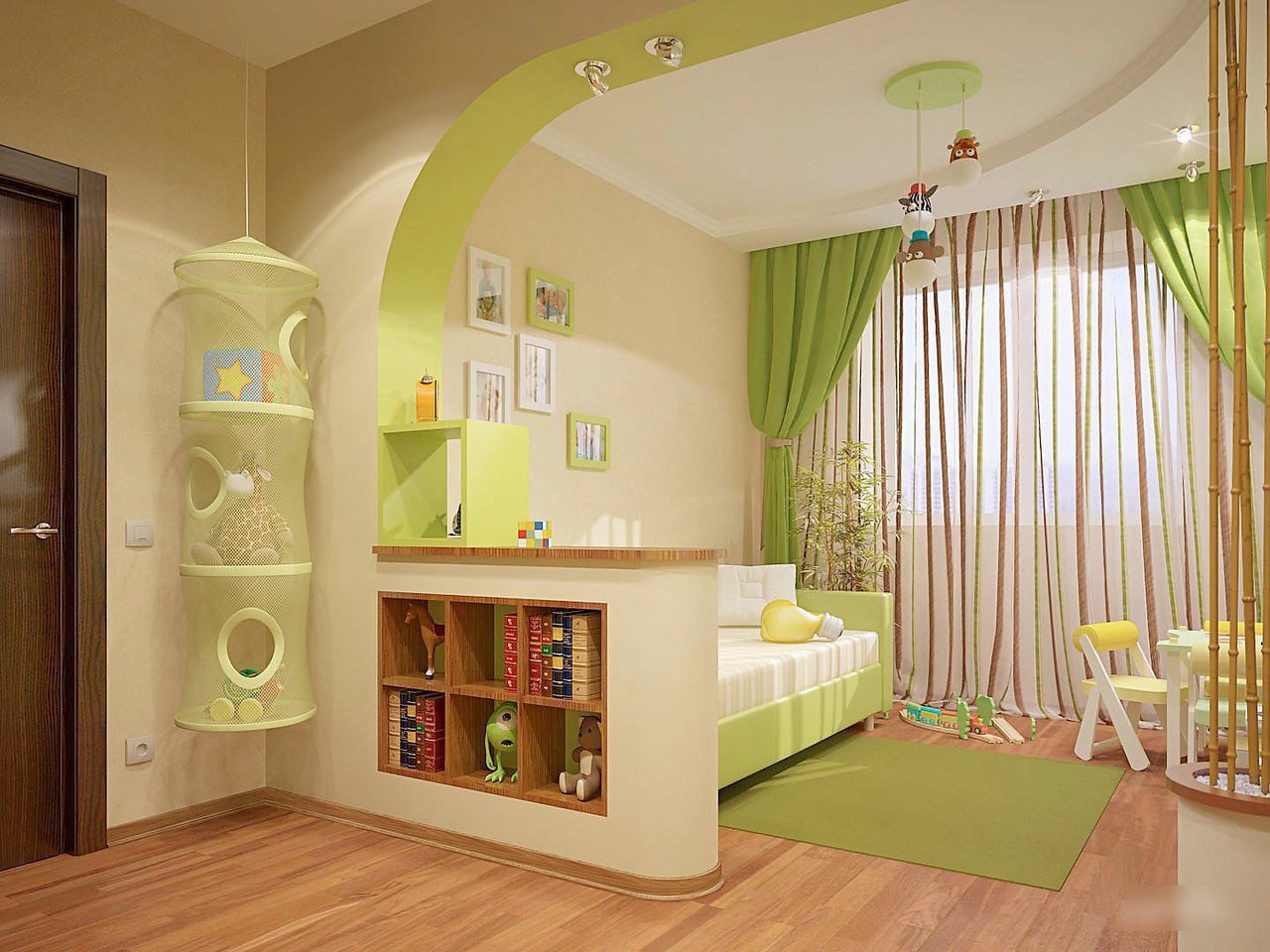 Дизайн однокомнатной квартиры с детской зоной