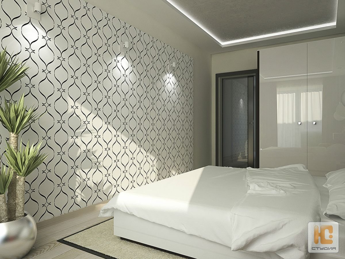 Дизайн спальни с балконом в квартире 12 кв