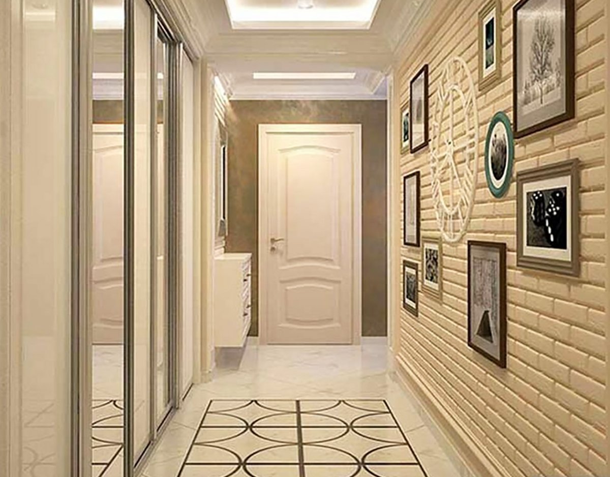 Дизайн проект узкого коридора в квартире
