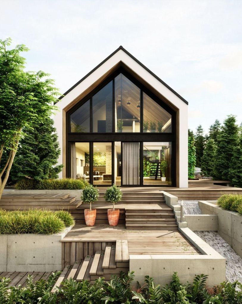 Барнхаус экстерьер ландшафт