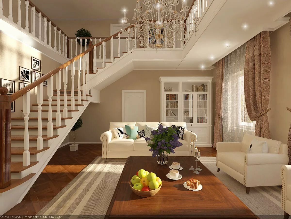 Декоративная лестница в интерьере