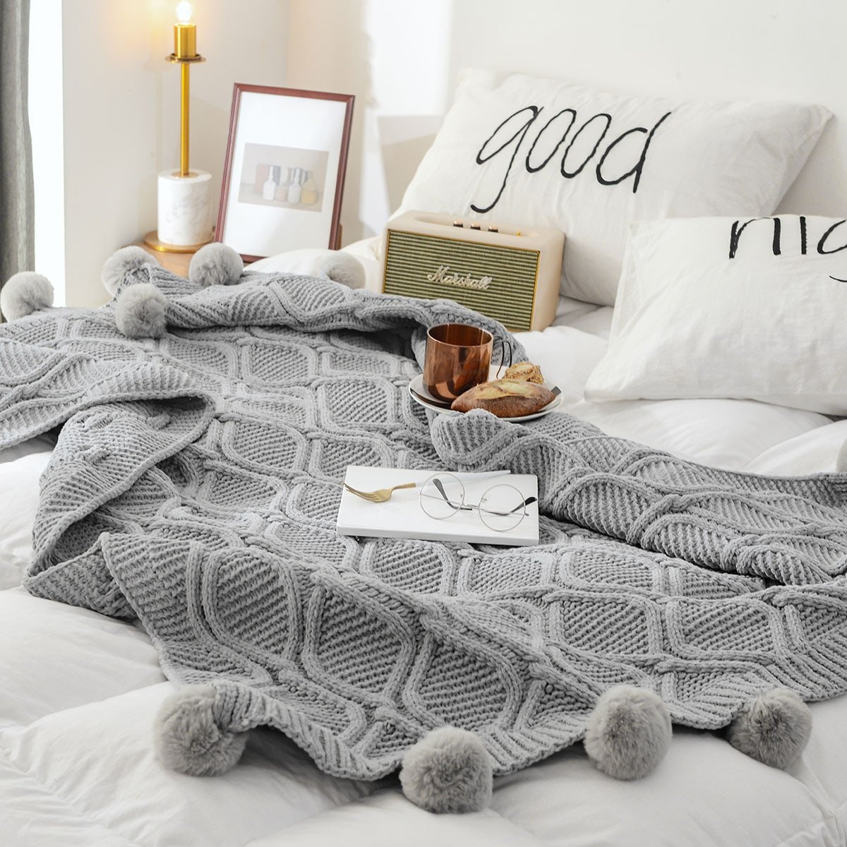 Покрывало в скандинавском стиле