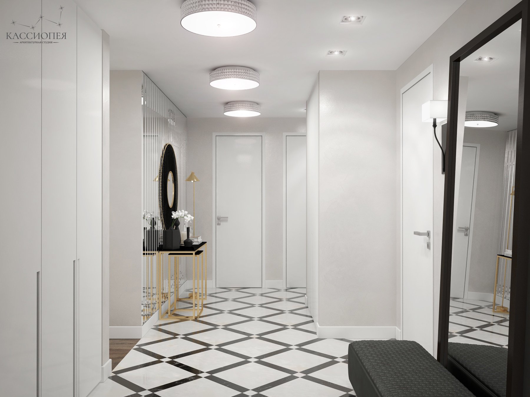 белый коридор в квартире дизайн