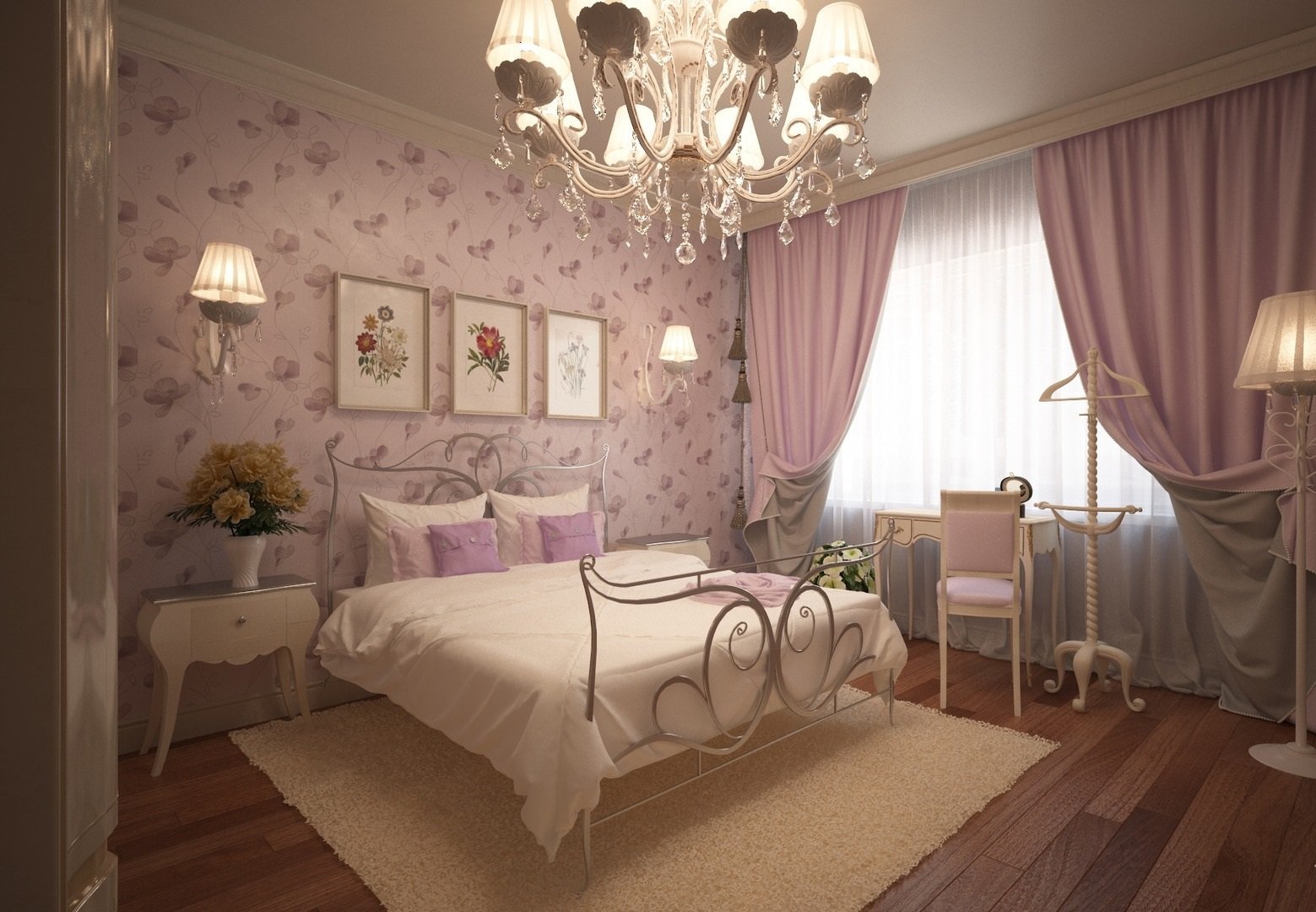 Спальня в романтичном стиле