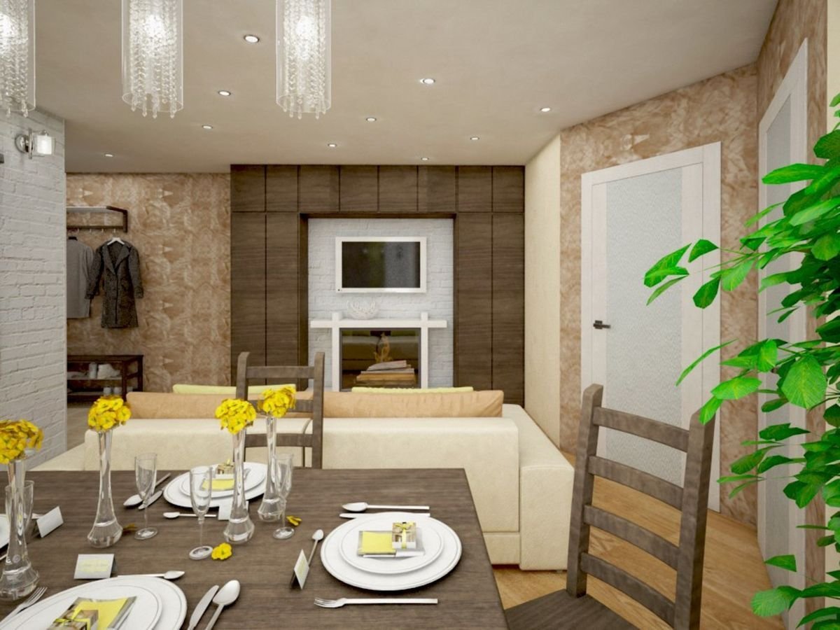 Интерьер трехкомнатной брежневки