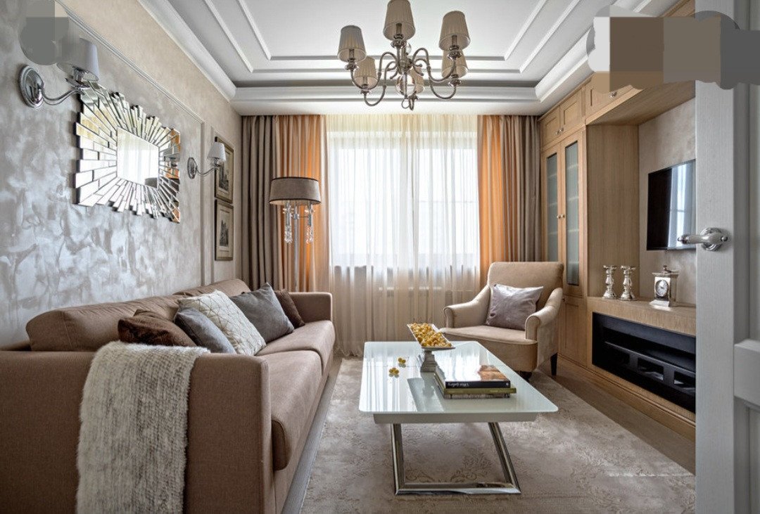 Интерьер гостиной в хрущевке