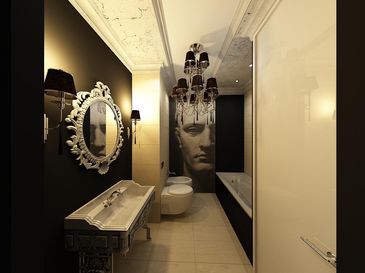 Туалетная комната в стиле арт деко