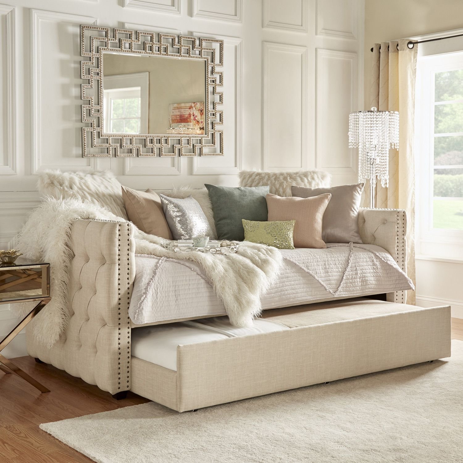 Кровать Annika Upholstered Daybed with Trundle