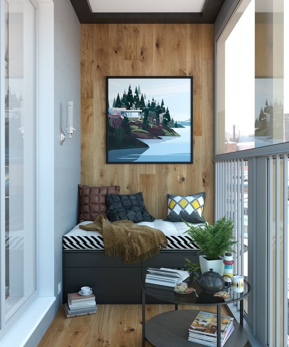 Отделка балкона ПВХ плиткой