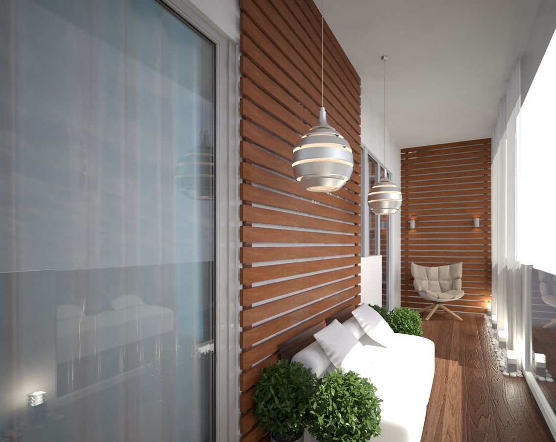 Балкон в стиле лофт