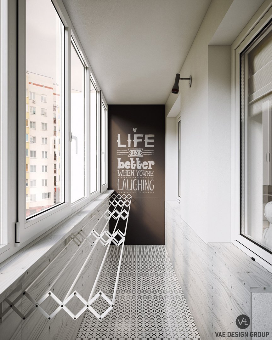 Отделка балкона ламинатом