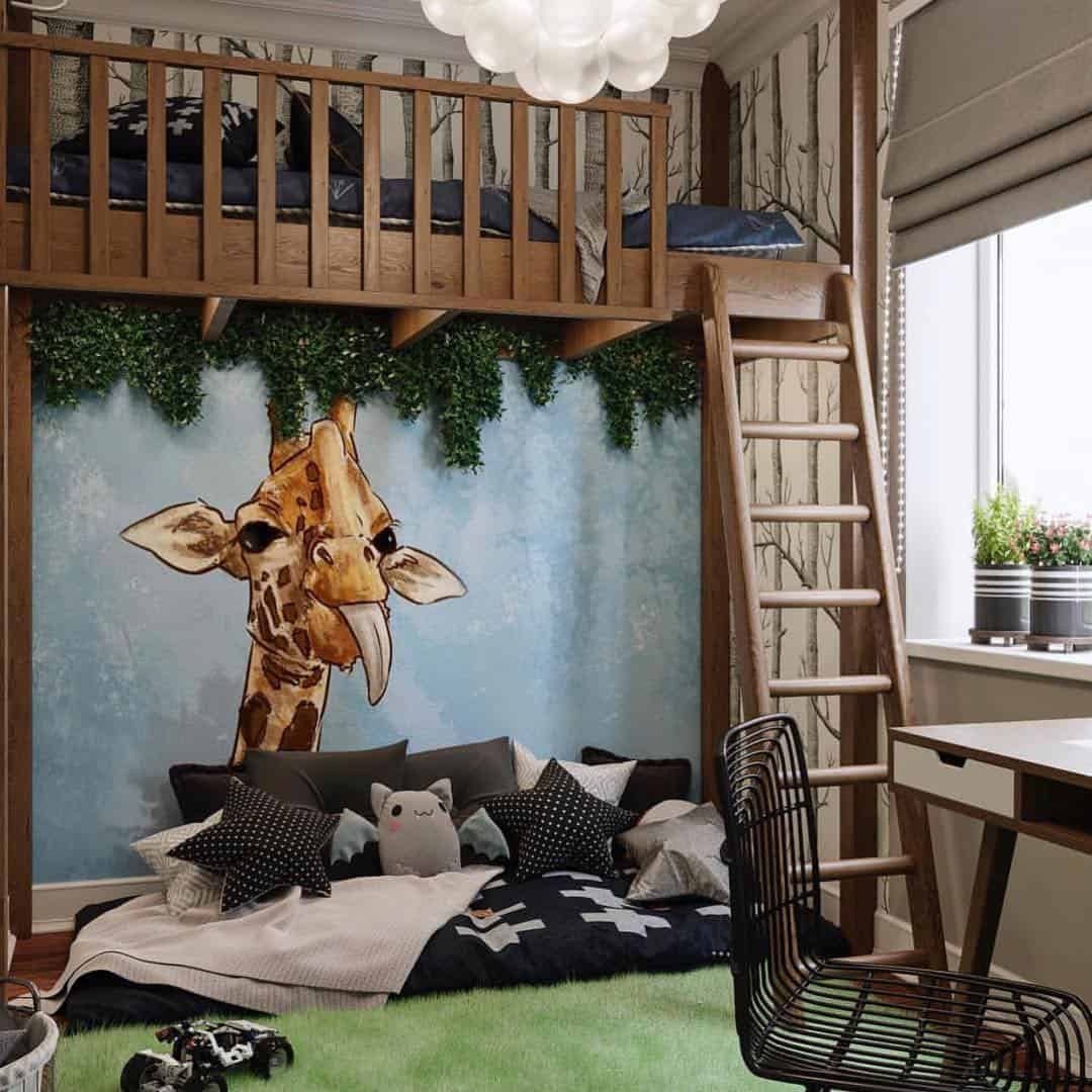 детская комната в стиле леса