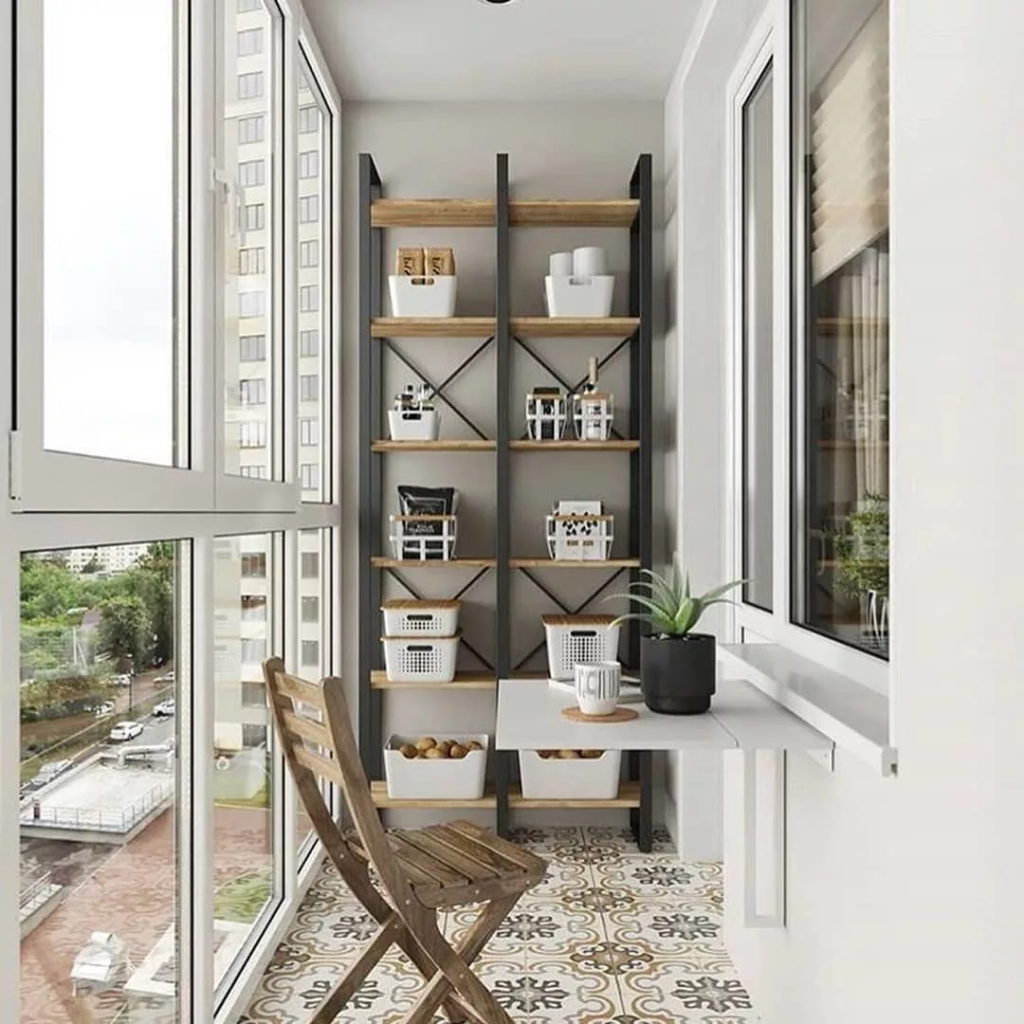 Встроенная мебель на балкон