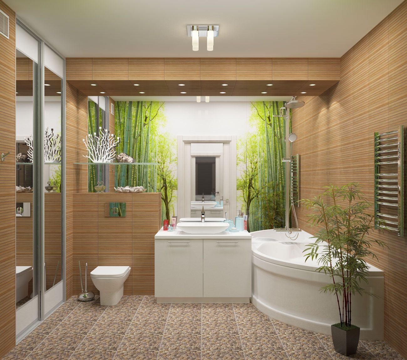 Фото галерея Великолепный дизайн интерьера ванной комнаты