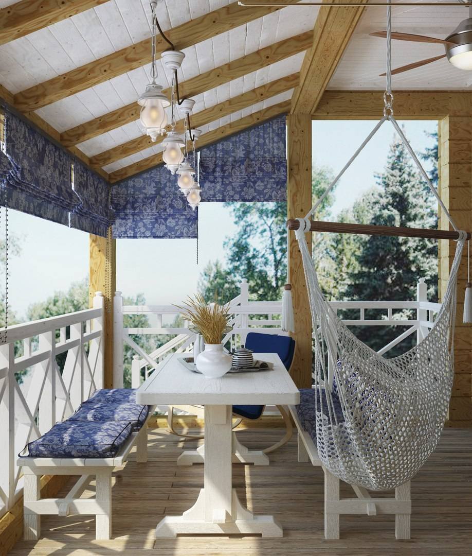 Кухня-гостиная на веранде