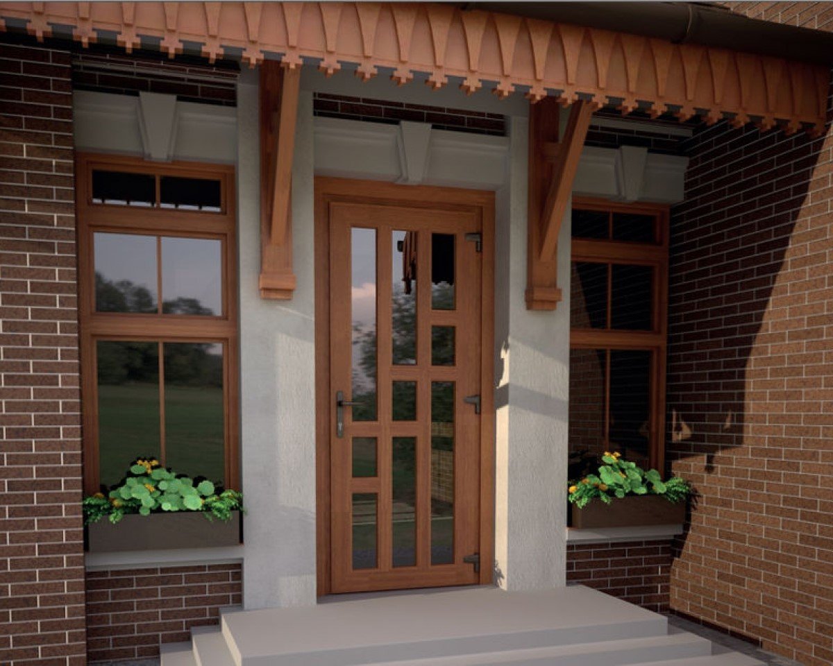 Входные двери Rehau для загородного дома