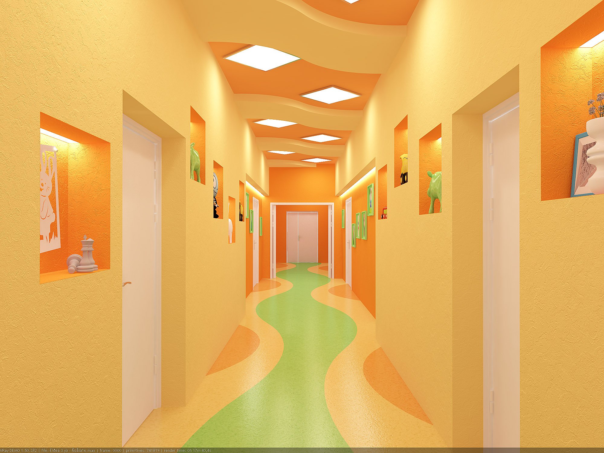 Оформление коридора в детском саду (69 фото)